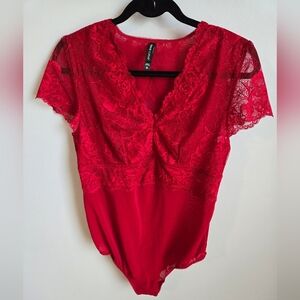 Torrid Curve Bodysuit Red Size 0